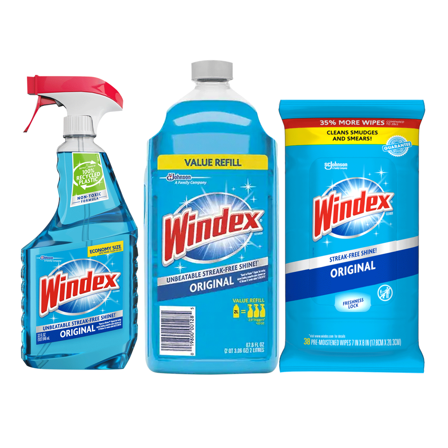 Windex Original Glass Cleaners With Ammonia D Sc Johnson Professional